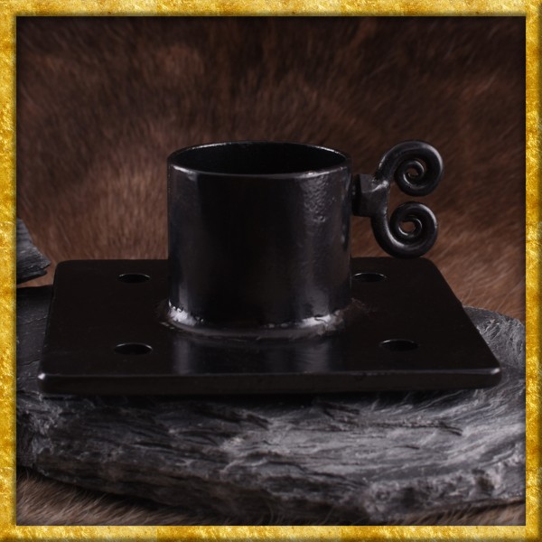 Fuss für Zeltstangen aus Eisen mit einer Schraube