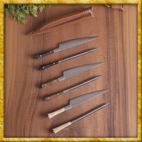 Mittelalterbesteck mit Lederetui - 2-teilig