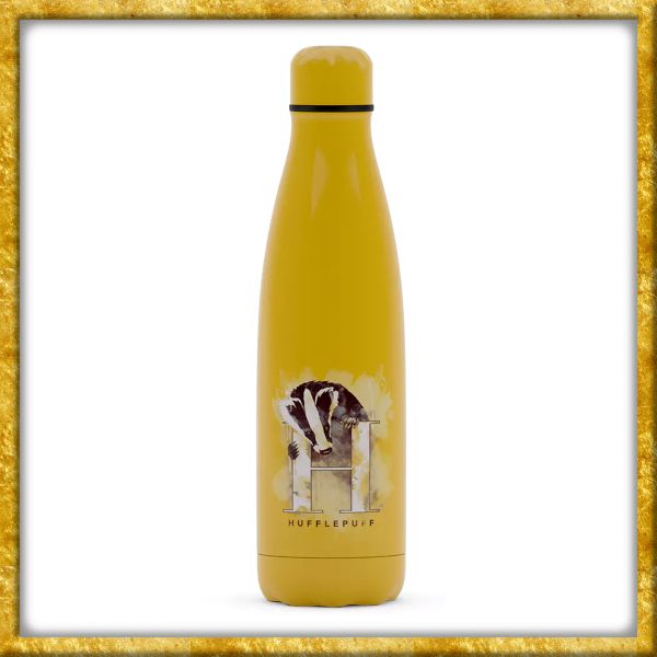 Harry Potter - Edelstahl Trinkflasche Hufflepuff