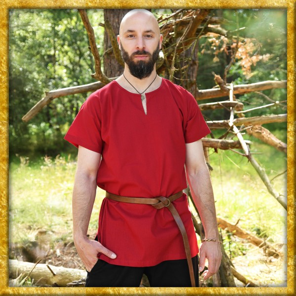 Einfache kurzarm Tunika Sigmund - Rot