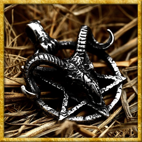 Anhänger Pentagram mit Dämonenkopf