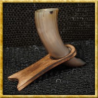 Handgefertigter Trinkhornständer aus Holz