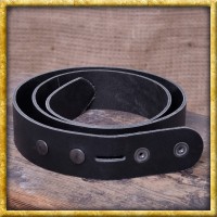 Ledergürtel ohne Schnalle 4cm breit - Schwarz