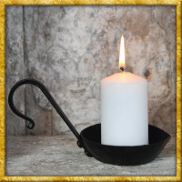 Kleiner handgeschmiedeter Kerzenhalter mit Dorn und Henkel