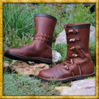 Wikingerstiefel Jarl mit Hornknöpfen