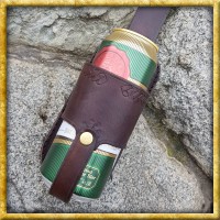 Bierdosenhalter aus Leder - Braun