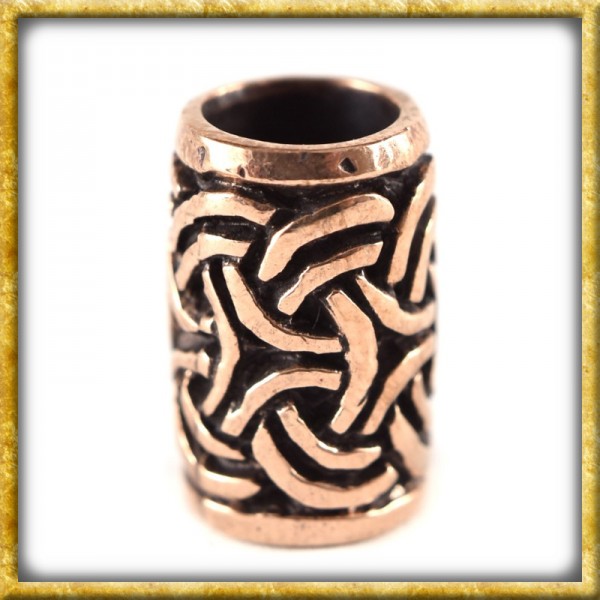 Bartperle mit keltischem Knoten - Bronze