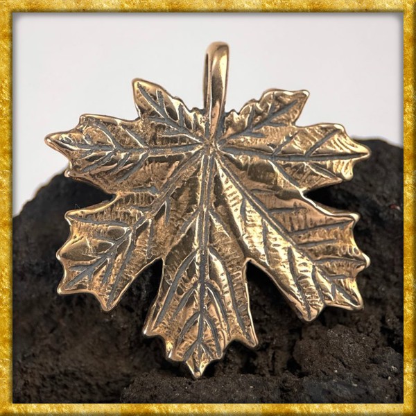 Anhänger Ahornblatt aus Bronze
