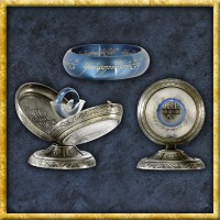 Herr der Ringe - Der Eine Ring Edelstahl Blau
