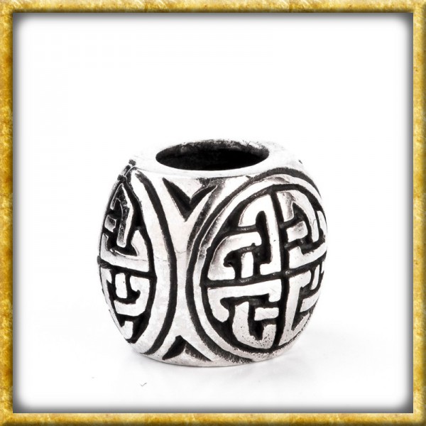Bartperle mit Wikingerknoten - Silber