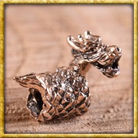 Wikinger Bartperle kleiner Drache - Bronze
