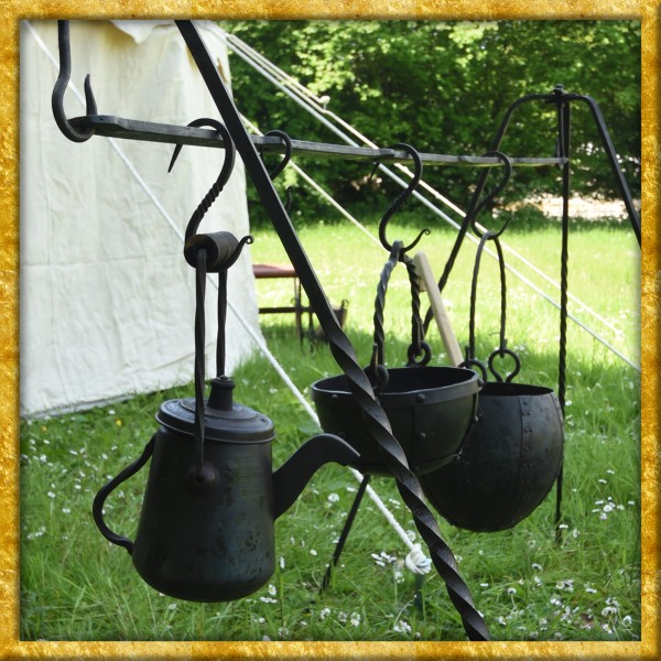 Rechteckige Stahlstange für Mittelalterlager ca. 150cm