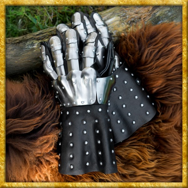 Mittelalterliche Panzerhandschuhe Schlacht von Visby - Schwarz