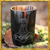 Kleiner Hornbecher mit Holzboden Mjölnir - ca. 150ml