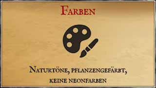 Historisch korrekte Mittelalterkleidung - Farben