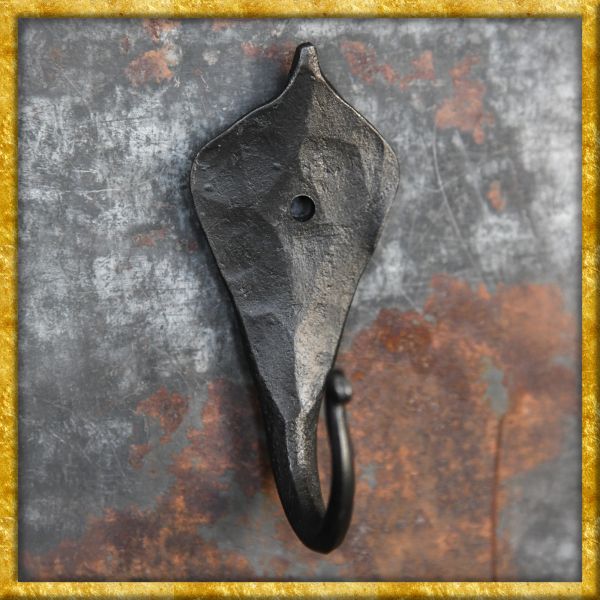 Geschmiedeter Wandhaken mit Blatt