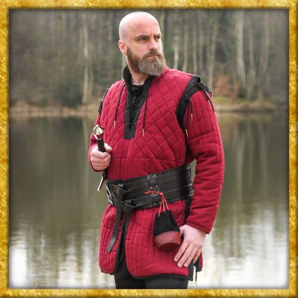 Gambeson mit abnehmbaren Ärmeln - Weinrot/Schwarz