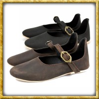 Mittelalter Damenschuhe Cecilie - Braun oder Schwarz