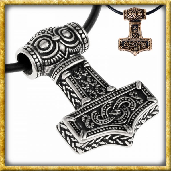 Anhänger Thors Hammer Mjölnir Ödeshög - Silber oder Bronze