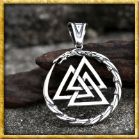 Nordischer Anhänger Valknut mit Drache