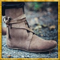 Wikingerstiefel Haithabu aus Velourleder - Braun