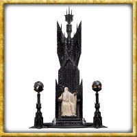 Herr der Ringe - Statue Saruman der Weisse auf Thron