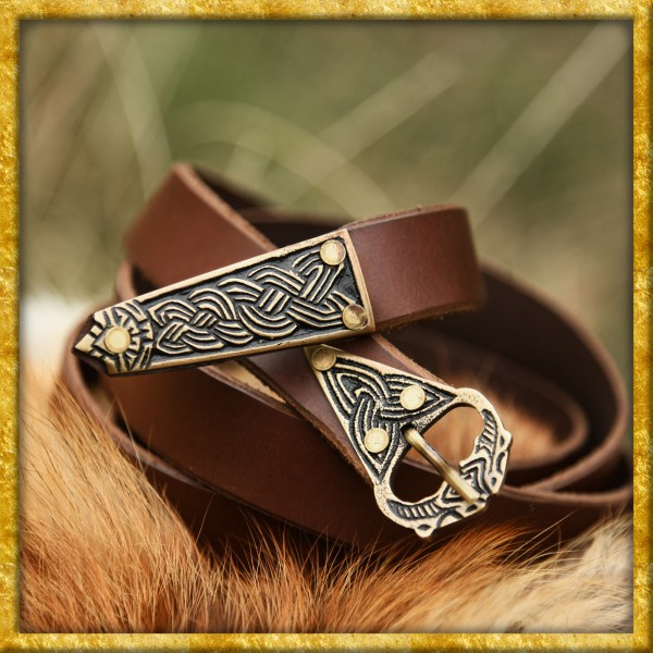 Frühmittelalterlicher Langgürtel aus Rindsleder