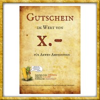 Gutschein mit freiem Wert