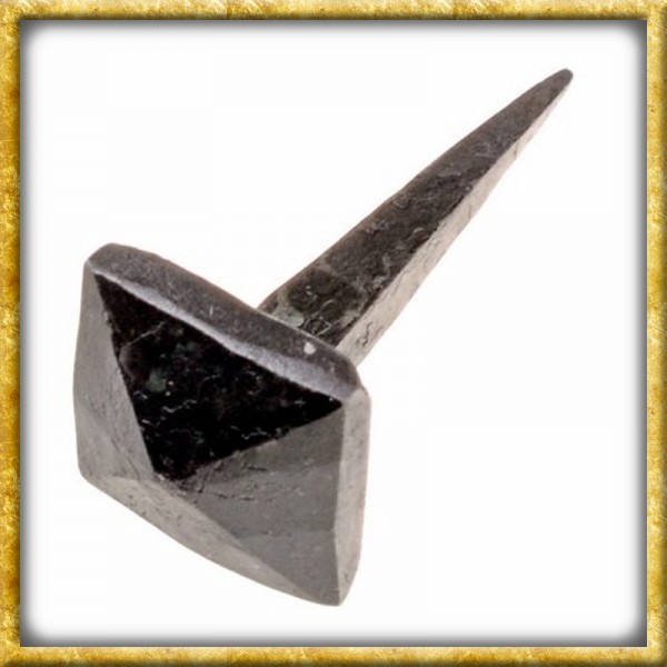 Geschmiedeter Mittelalter Nagel mit Quadratkopf 3,5 x 1,6cm