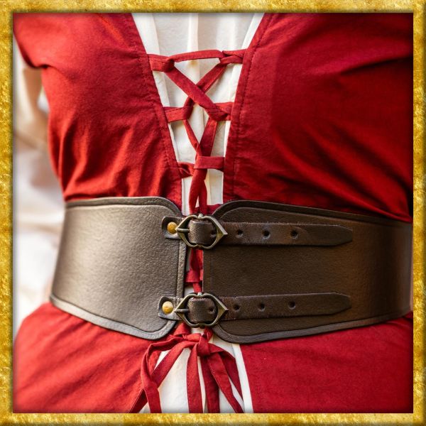 Mittelalter Miedergürtel Hedwig - Dunkelbraun