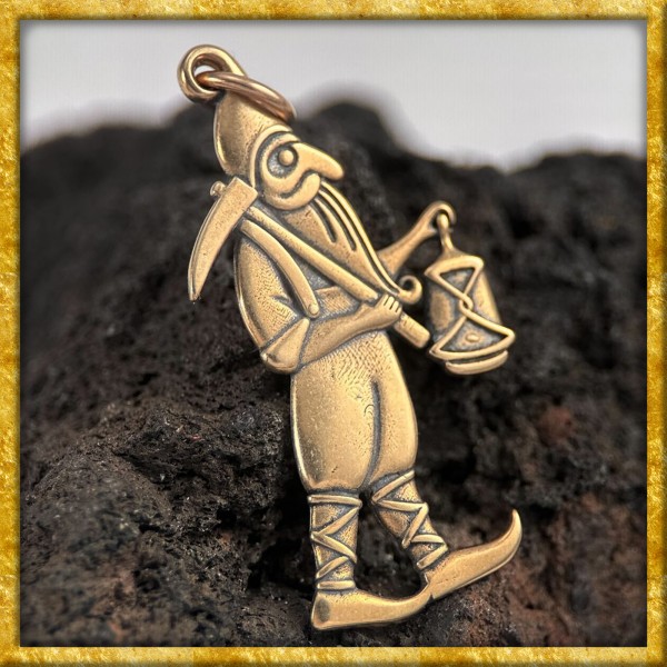 Mittelalter Anhänger Bergmann aus Bronze