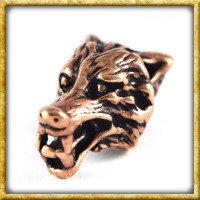 Bartperle mit Wolfskopf aus Bronze