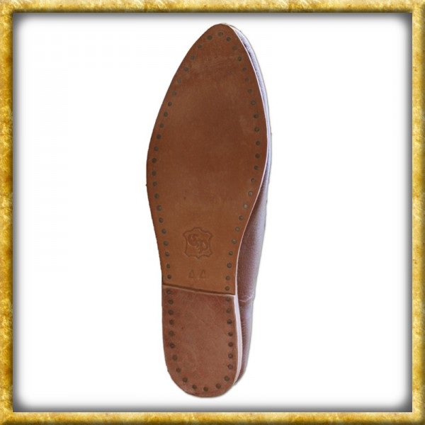 Mittelalterliche Schuhe mit Schnürung - Braun