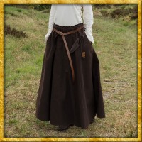 Weit ausgestellter Rock - Dunkelbraun