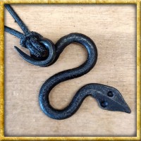 Geschmiedetes Midgardschlangen Amulett aus Eisen