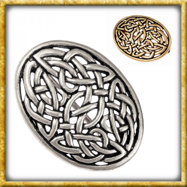 Keltische Brosche ovaler Knoten - Bronze oder Silber