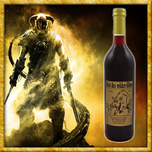 Met Blut des wilden Ebers