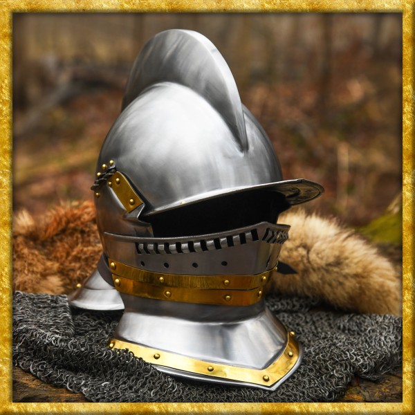 Sturmhaube mit Scheitelkamm aus 1,2mm Stahl