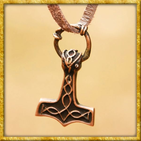 Halskette Thorshammer mit Ring aus Bronze
