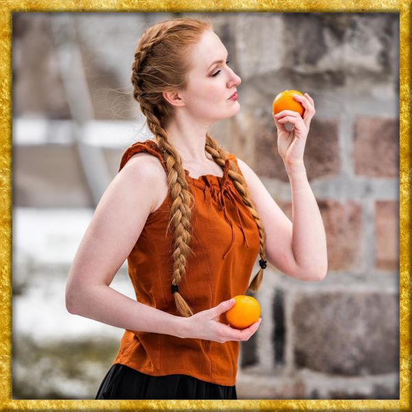 Mittelalterliche Sommerbluse Adele - Rost