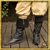 Schnabelstiefel Traveler mit Schnürung - Schwarz