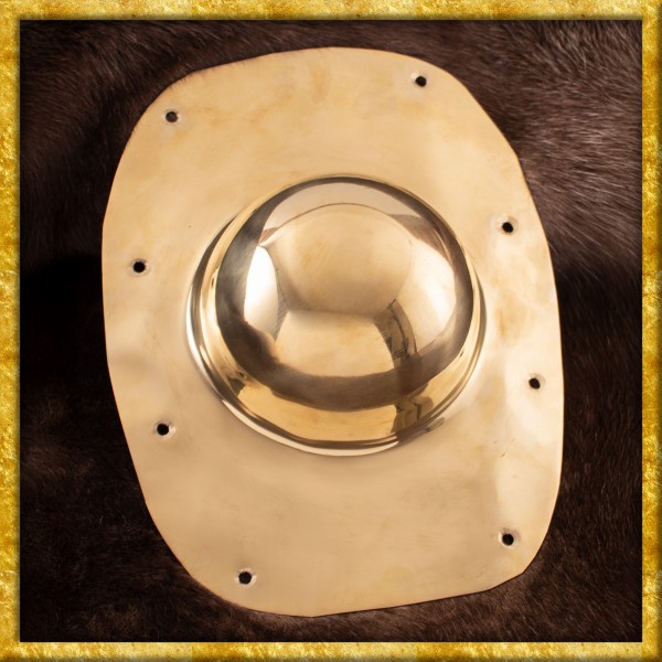 Ovaler römischer Schildbuckel Umbo aus Messing