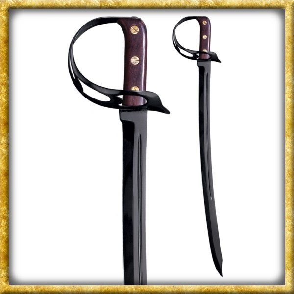 US Navy Cutlass von 1917 mit Lederscheide - Geschliffen