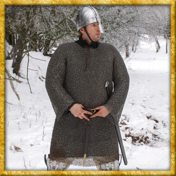 Verzinkter Hauberk aus unvernieteten Rundringen