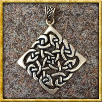 Keltischer Anhänger Karo - Bronze oder Silber