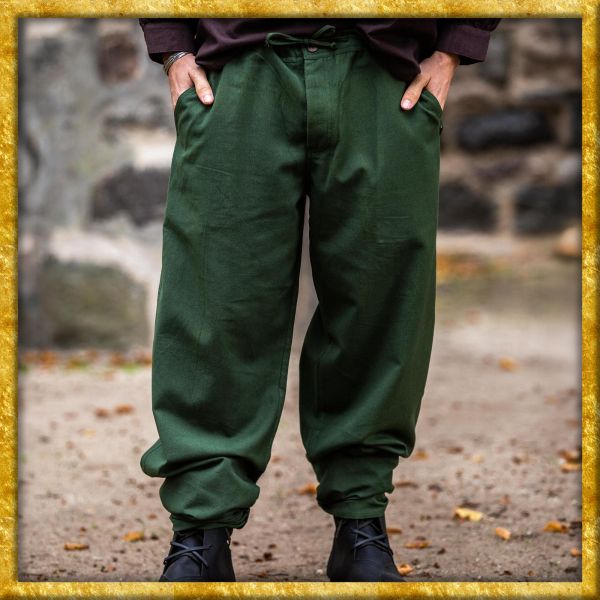 Mittelalter Hose mit Bundschnürung Linhard - Grün