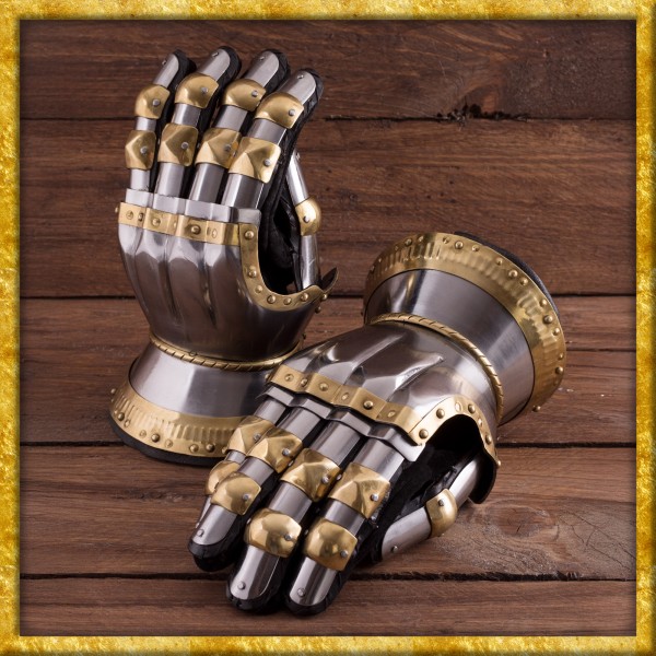 Mittelalterliche Stundenglashandschuhe Churburg aus 1.2mm Stahl