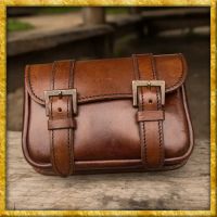 Grosse Ledergürteltasche Warrior - Braun