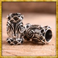Bartperle mit Spirale und Rauten aus Sterlingsilber