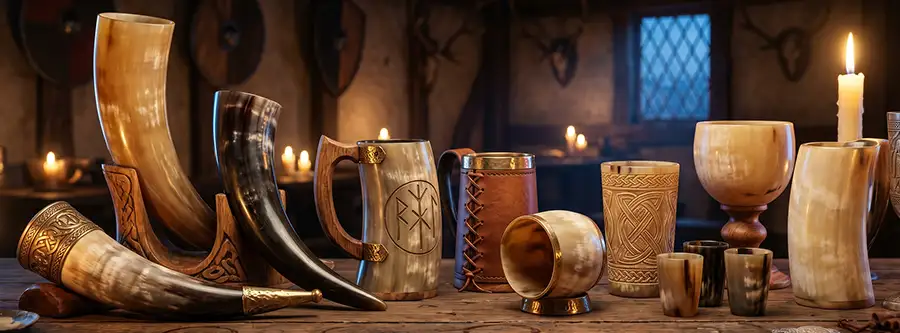 Mittelalter & Wikinger Trinkhörner und Hornkrüge | Drachenhort